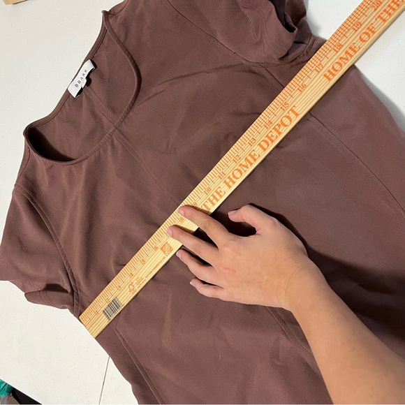 Brass Clothing A Line Dress Mauve Brown Cotton Blend Small M2 - Picture 8 of 8